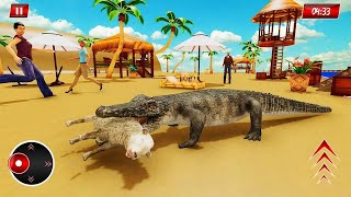 Hungry Crocodile Beach City Attack Simulator screenshot 5