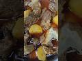 ছাদের ওপর খড়ির (লাকড়ির) চুলায় গরুর মাংশ ভুনা 😋🤗 #foodlovers #beefcooking #food #yummy
