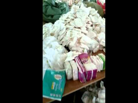 Video B Grade Baby Diapers In China