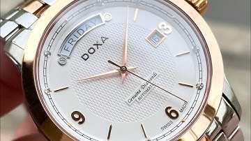 [ Phân khúc cao cấp - Niềng mạ vàng 18K ] Doxa Executive D167RWH - G8 Watch - 0774.15.2345