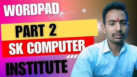Basic Computer Course Word pad  Part 2 #Shree krishna Computer Institute