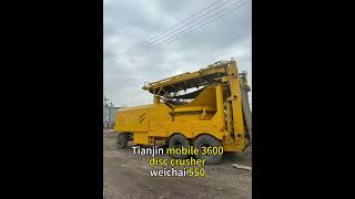 Brand new mobile 3600 disc crusher, Weichai 550 ten-blade, output 20-40t/h,fully hydraulic control