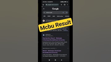 Mcbu University Result #mcbu #result