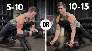 Dumbbell Spider Curl Sets and Reps Muscle vs. Strength