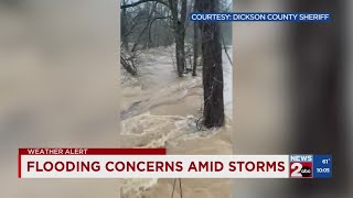 Middle Tennessee storms lead to flooding concerns