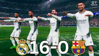 FC 24 - RONALDO, MESSI, NEYMAR, MBAPPE, HAALAND, RAMOS, ALL STARS | Real Madrid 16-0 FC Barcelona