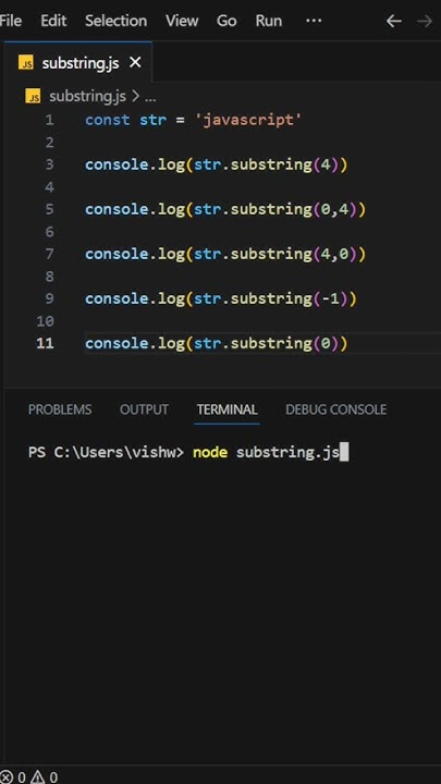 Javascript substring method in telugu 2023 - YouTube