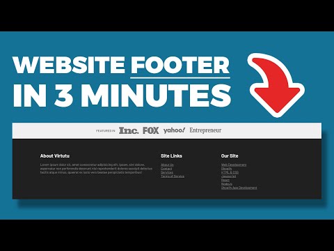 How To Create A Simple Website Footer using HTML CSS flexbox
