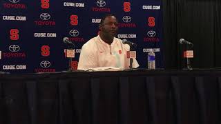 Babers Recaps Syracuse’s Win Over Wagner