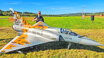 GIANT 36KG MIRAGE 2000 SCALE 1:4 RC TURBINE JET FLIGHT DEMONSTRATION