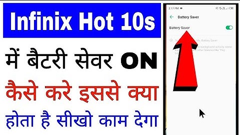 infinix hot 10s mobile me battery saver setting on kaise kare।enable battery saver infinix Hot 10s