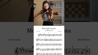 Moonlight Sonata Violin Tutorial #violin #learnviolin #violintutorial