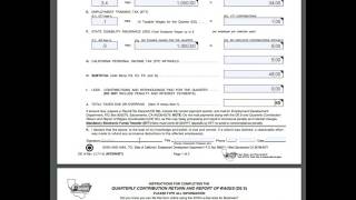 This video will show how to fill out a de 9 and 9c forms quarterly
contribution return report of wages, state california detailed
information is he...
