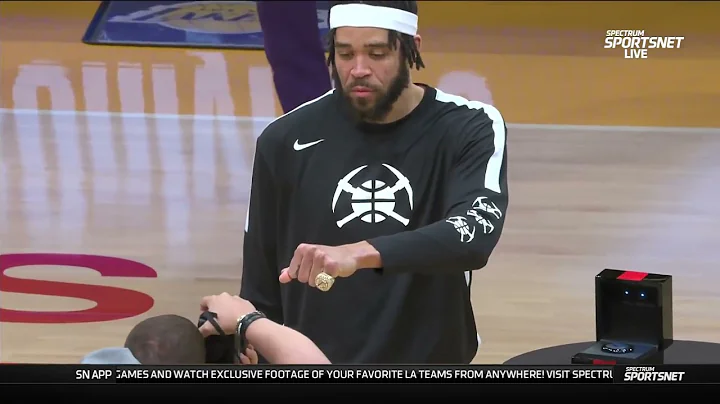 JaVale McGee Receives His Championship Ring From Los Angeles Lakers