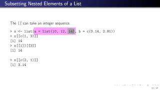 2   6   Subsetting in R