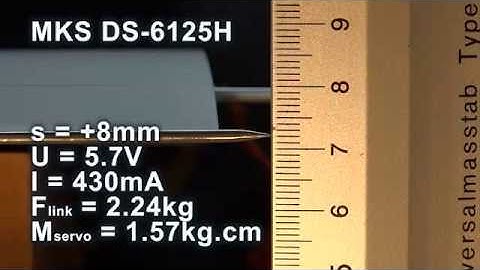 Servo MKS DS-6125H force and current test LDS principle