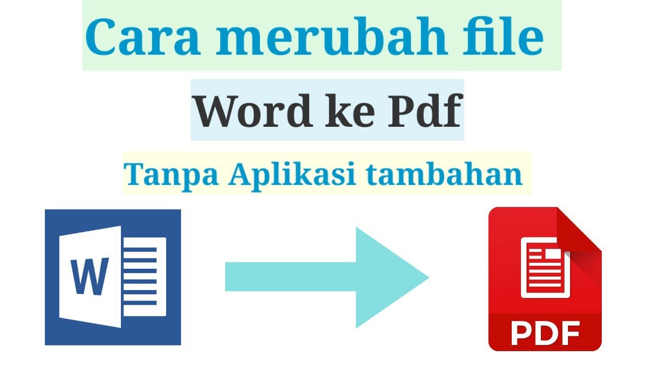 Cara Mudah Merubah File Word Menjadi File Pdf Tanpa Aplikasi Tambahan Cara mudah merubah file word menjadi file pdf tanpa aplikasi tambahan
