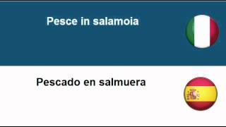 Imparare lo Spagnolo = Pesci preparati e conserve di pesce