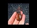 Volcano Cherry Quartz wire-wrapped Copper Pendant, unique handmade necklace,  designer jewelry