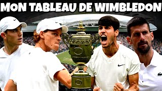 Alcaraz, Djokovic, Sinner ... Mon tableau COMPLET de Wimbledon 2025 !!