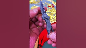 A beautiful titanium alloy key chain knife. Do you like it?#fyp #keychain #keychainknife #edcknife