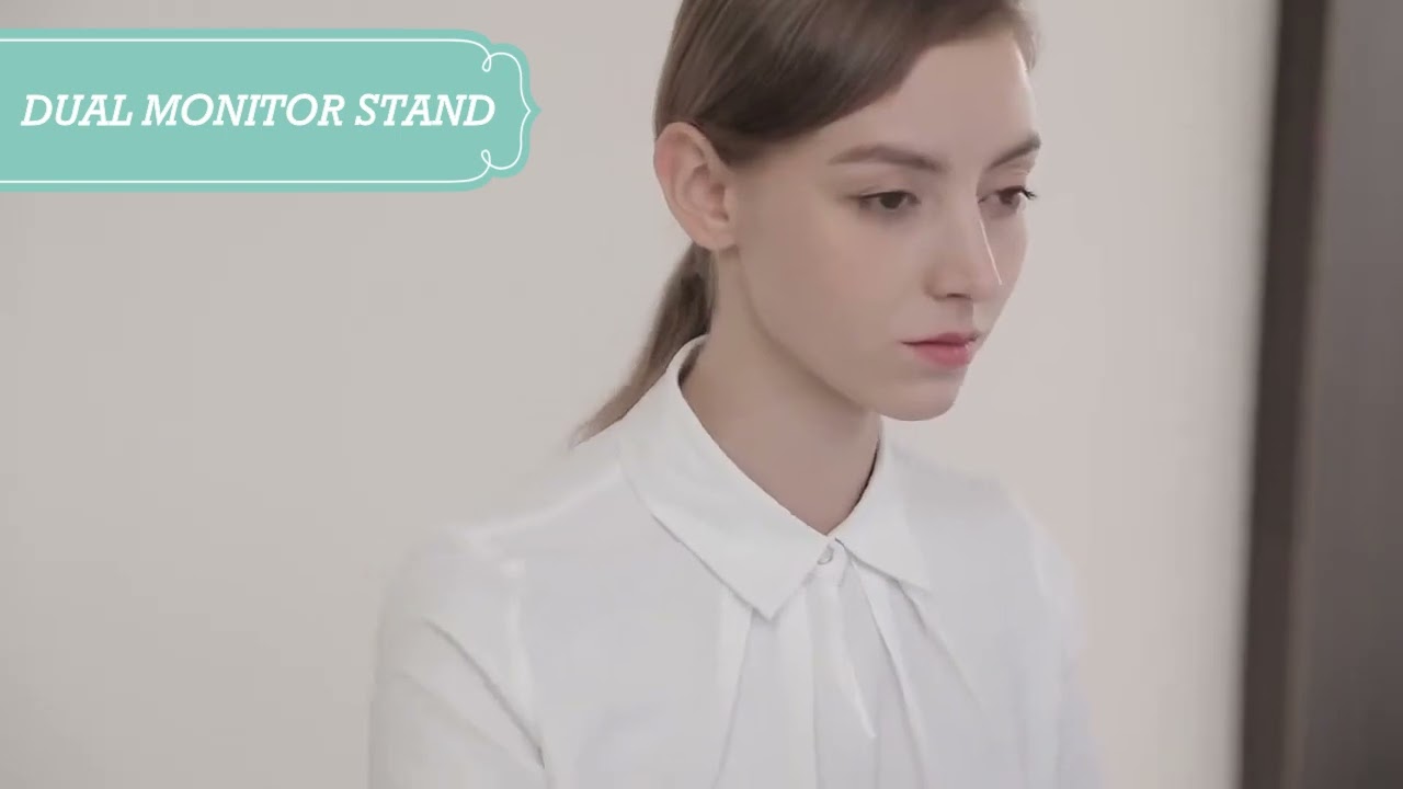 Anchor Dual 27" Monitor Arm Desk Mount Gas lift; Rotation Tilt & Adjustable