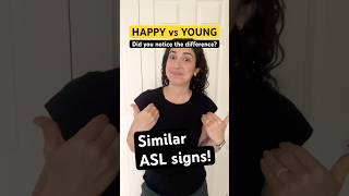 HAPPY vs YOUNG in ASL - quick fix for similar signs in American Sign Language