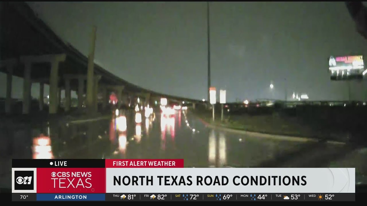 Heavy rain brings flooding to roads - YouTube