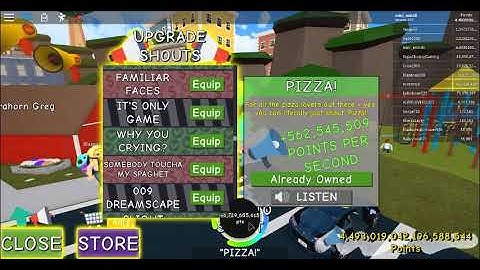 roblox all shout in shouting simulator 2