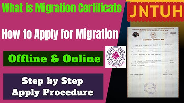 How to apply for JNTUH migration Certificate||How to apply Migration certificate online & offline