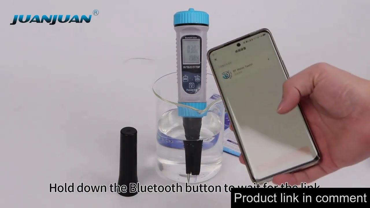 Tuya Bluetooth 5 in 1 PH Temperature TDS EC CF Meter Digital PH Tester Automatic Calibration Functi