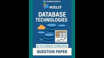 Jan 2024 question paper of A-Level A7-R5.1: Database technologies  NIELIT.#Learn_With_Anisha