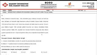11. Sinif Tari̇h - Tar.11.1-Test02-Soru-1