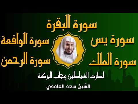 الشيخ سعد الغامدي تلاوة عذبة سورة البقرة سورة يس الواقعة الرحمن الملك لزيادة الرزق و البركة