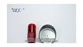 Home security wireless rotatable reflective infrared beam sensor YET612
