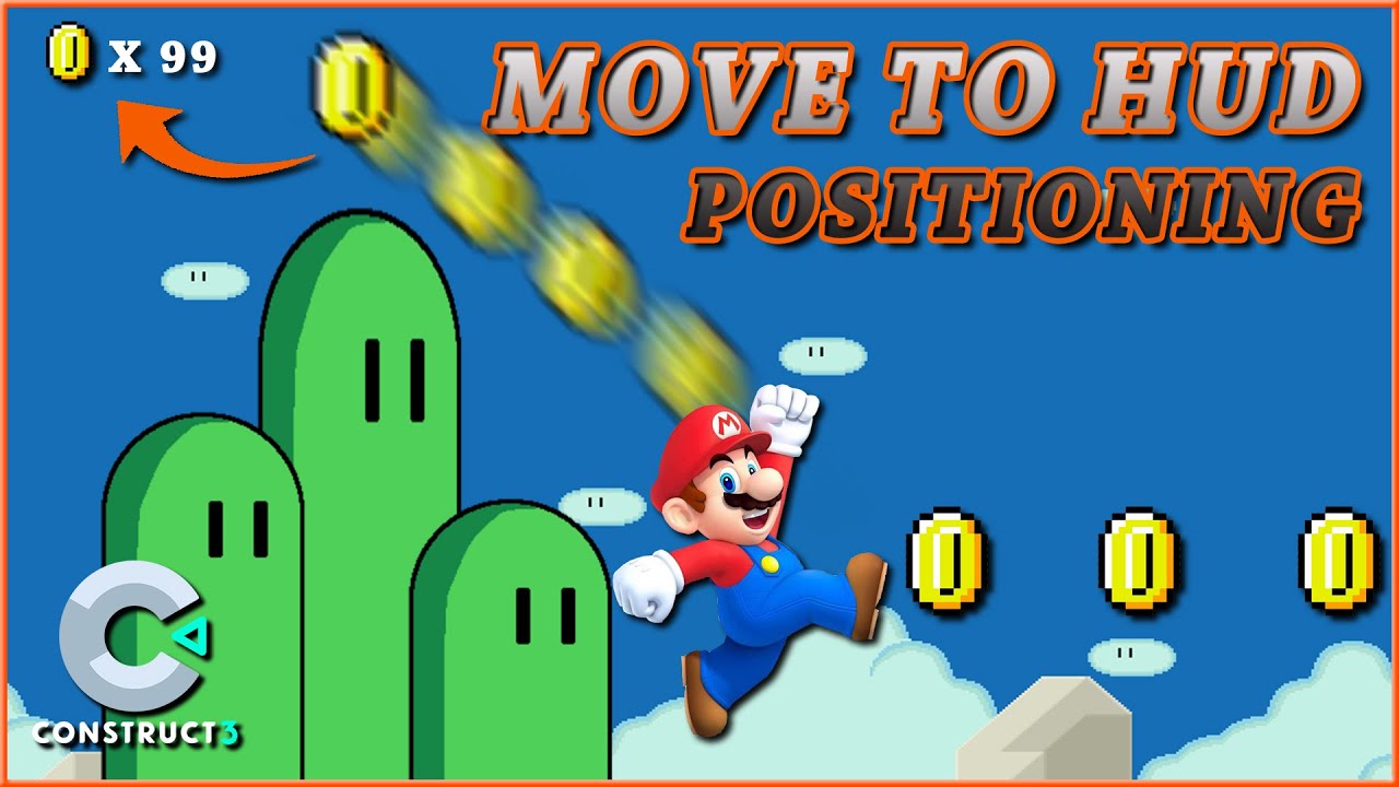 Move object to HUD - Construct 3 tutorial - YouTube