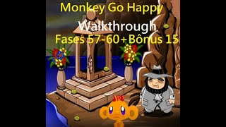 Walkthrough Monkey Go Happy Fases 57-60   Fase Bônus 15