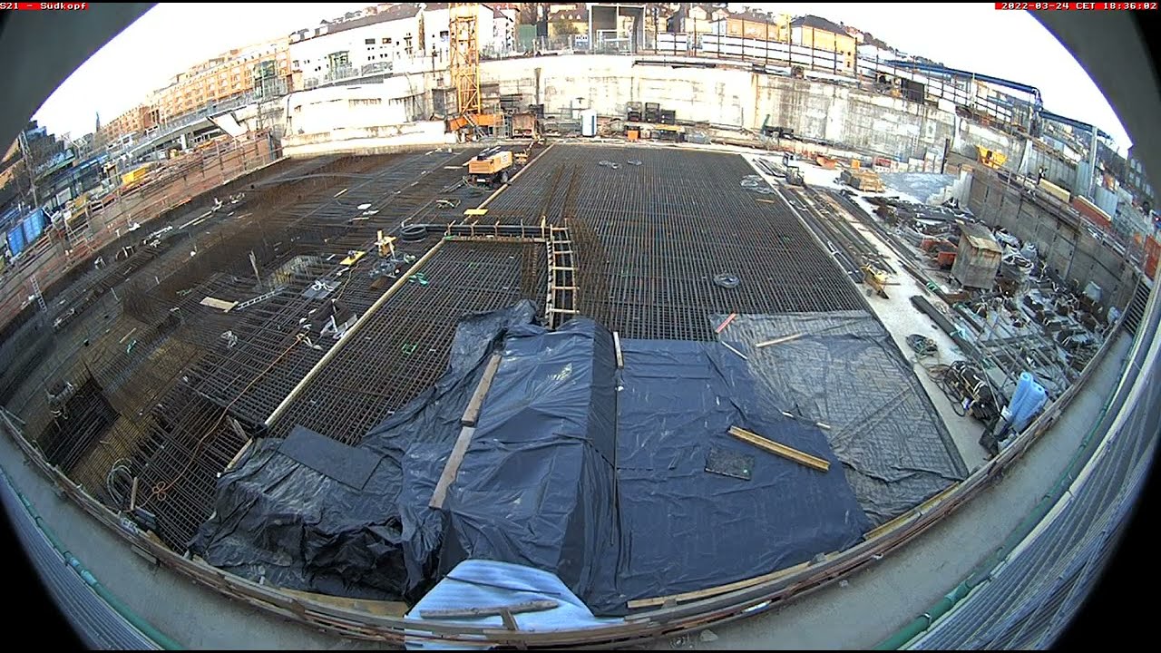 Update Bauabschnitt 21 Webcam Zeitraffer | 21.03. - 26.03.2022 | Stuttgart 21