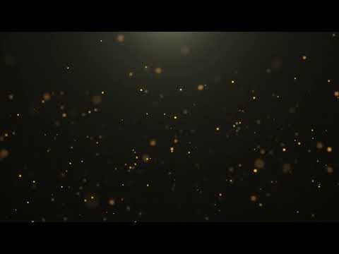 Gold Colored Particles On Black Background 4K