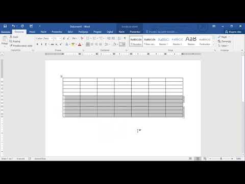 TABELE (MS Word) - vstavljanje in brisanje tabele, vrstic, stolpcev