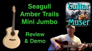 Seagull Amber Trails Mini Jumbo review & demo, acoustic guitar