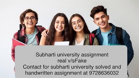 Subharti university real assignment ye h subharti university solved and handwritten assignment buy
