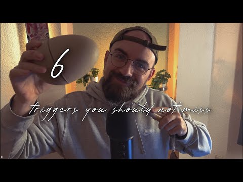 ASMR | 6 triggers you should not miss. head massage, brushing,tapping & crinkle sounds.