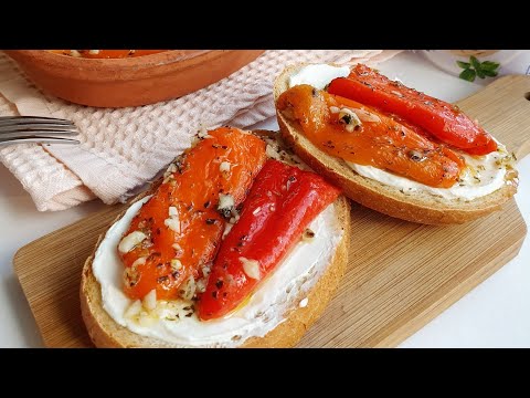 Перцы запеченные с чесноком 🫑 🧄