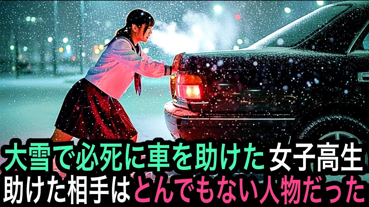 深夜に働かされていた貧しい女子高生…スリップした車を見つけ、押し出して救った。“たった一度の優しさ”が全てを変えた日