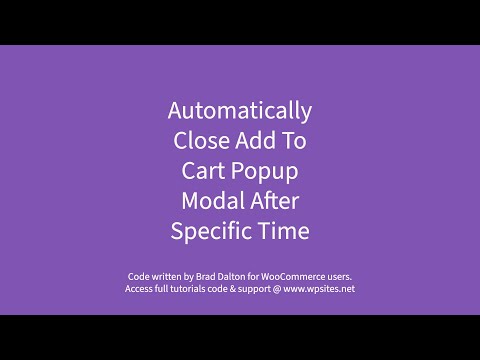 Close Add To Cart Popup Modal After Specific Time