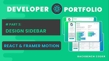 🟢 Developer Portfolio Website using React,-- #PART 3- Sidebar Component Design