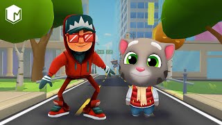 Talking Tom Gold Run vs Subway Surfers - Gameplay Walkthrough - Talking Tom vs Jake screenshot 4