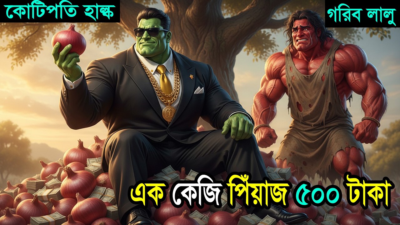 পেঁয়াজ বেচে হালু কোটিপতি! 😱 ১ কেজি ৫০০ টাকা! হালু ও লালুর কান্ড | Halu Funny Video | Bangla Cartoon