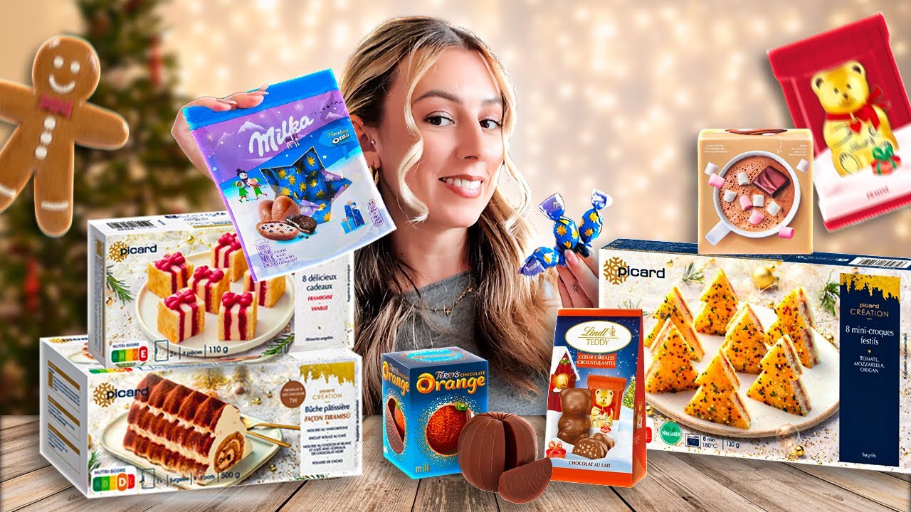 Je teste les MEILLEURES NOUVEAUTÉS FOOD DE NOËL 😋🍫🎄 Picard, Lindt, Milka, Lidl...